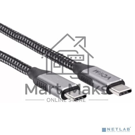 Кабель VCOM CU420M-1M USB3.2 Gen2X2, CM->CM, 20Gbs, 100WT, 4KX60Hz, All shell, 1 м