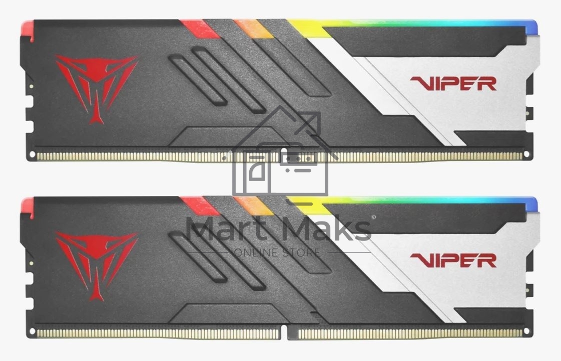 Оперативная память Patriot Viper Venom, DDR5, 32GB (2x16GB), 7200MHz, CL34, DIMM, с радиаторами, RGB, черный