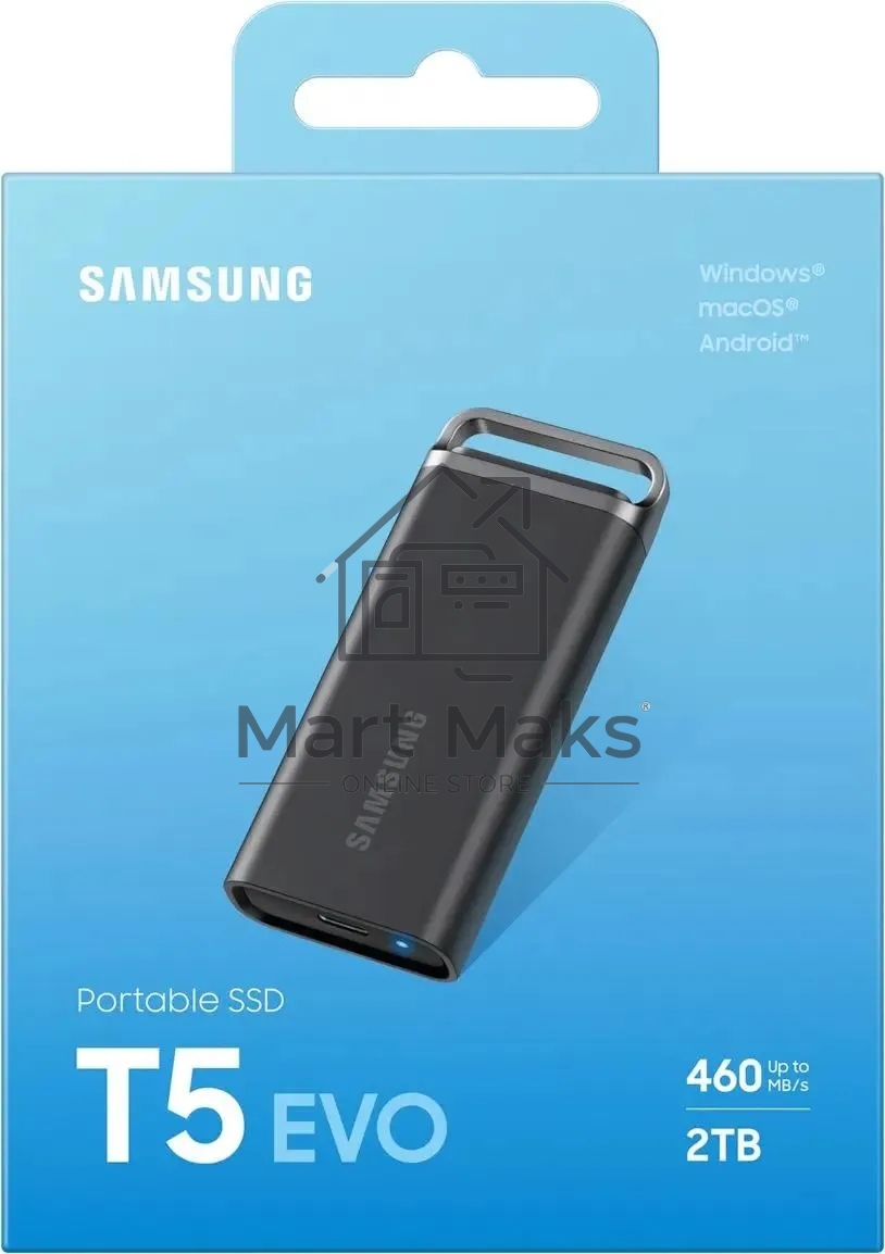 Внешний накопитель SSD Samsung T5 EVO External 2Tb (1024GB) BLACK USB 3.2 (MU-PH2T0S/WW) 1year