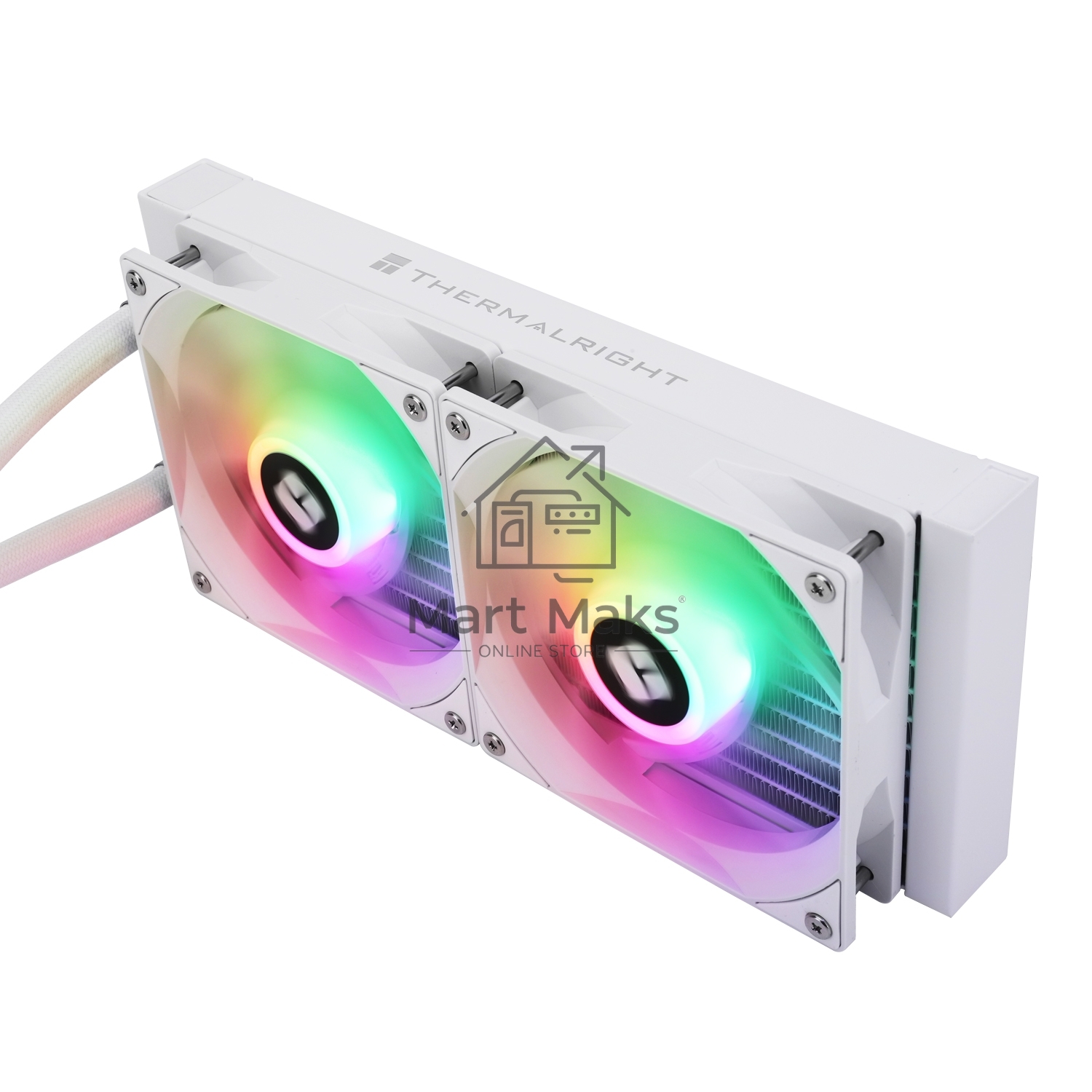 Водяное охлаждение для процессора Thermalright Aqua Elite 240 White ARGB V3 (240mm, White, ARGB/ Fans: 2x120mm, 66.17CFM, 25.6dBA, 1500RPM/ Pump height 53mm, 23dBA, 3300RPM, Rad thickness 27mm/ S: 1200, 1700, 1851, 2011, 2066, 115X, AM4, AM5)