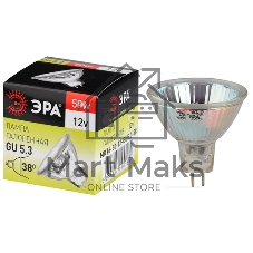 Лампа галогенная ЭРА GU5.3-MR16-50W-12V-Cl(10/200/6000)