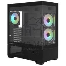 Компьютерный корпус ZALMAN CHRONIX V2, ATX, BLACK, WINDOW, 1xCombo (3.5’’ or 2.5’’), 1x3.5’’HDD, 2x2.5’’SSD, 1xUSB2.0, 1xUSB3.0, 1xUSB Type-C, SIDE 2x120мм ARGB, REAR 1x120мм ARGB