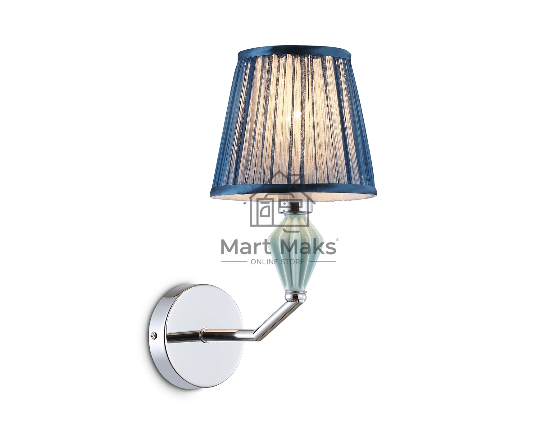 Настенный светильник Ambrella light LH75065 CH/DB хром/темно синий E14 max 40W 230*150*300