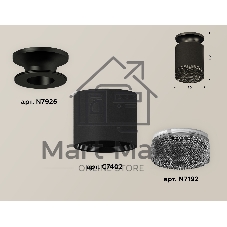 Светильник Ambrella Light XS7402064  SBK/PBK/BK черный песок/черный полированный/тонированный MR16 GU5.3 (N7926, C7402, N7192)