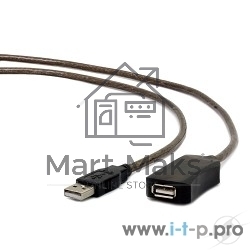 Кабель удлинитель USB 2.0 активный Gembird/Cablexpert UAE-01-10M, AM/AF, 10м