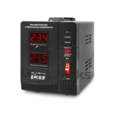 Стабилизатор напряжения Powerman AVS 1000D черный (220В±8% 1000ВА,8А,КПД 98%, циф. индикация вх./вых.)