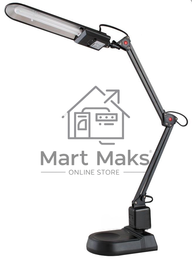 Лампа настольная CAMELION KD-017A С0211W черный в к-те база+струбцина