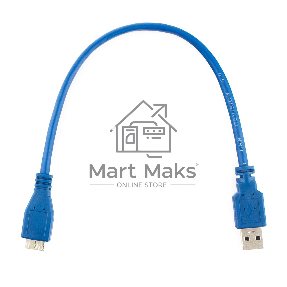 Кабель Gembird/Cablexpert CCP-mUSB3-AMBM-1 USB 3.0 Pro, AM/microBM 9P, 30см, экран, синий, пакет