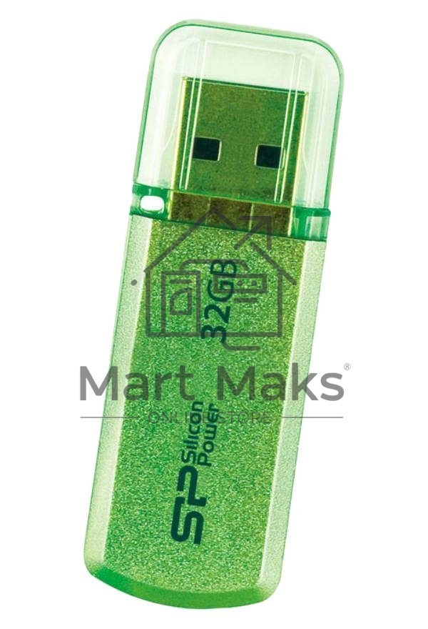 Флешка USB R/W Silicon Power R/W 32Gb Helios 101 SP032GBUF2101V1N USB2.0 зеленый