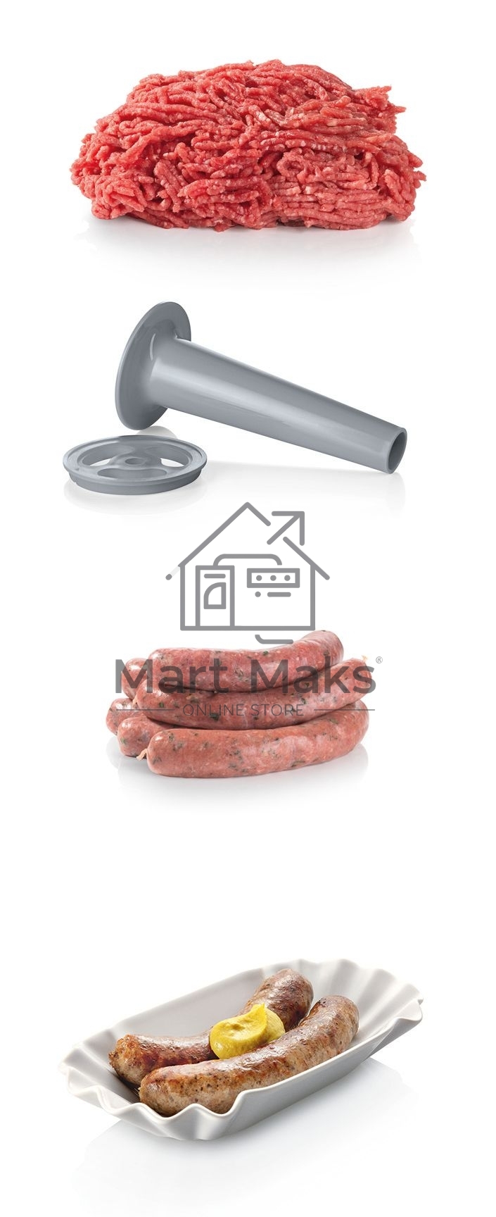 Мясорубка Bosch ProPower MFW66020 1800Вт белый/серый