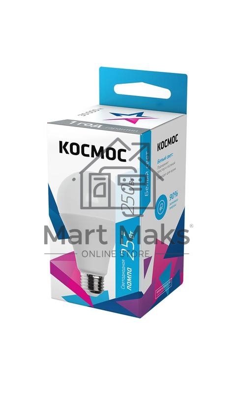 Лампа светодиодная LED BASIC A65 25Вт 220В E27 4500К КОСМОС LkecLED25wA65E2745