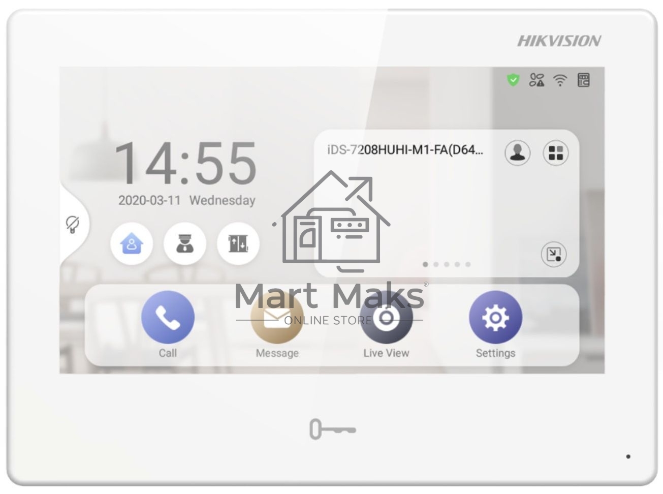 Видеодомофон Hikvision DS-KH9510-WTE1(B) белый