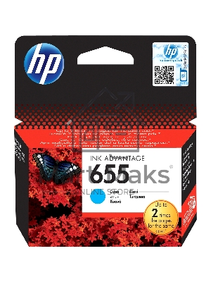 Картридж струйный HP 655 CZ110AE голубой для HP DJ IA 3525/4615/4625/5525/6525 (600стр.)