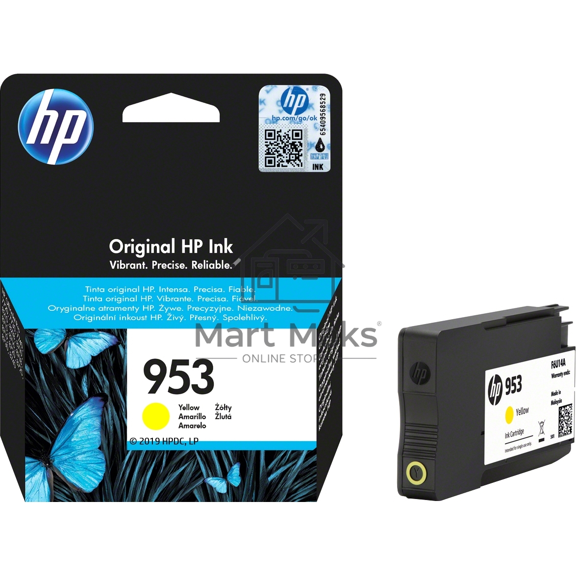 Картридж струйный HP 953 F6U14AE желтый для HP OJP 8710/8715/8720/8730/8210/8725 (700стр.)