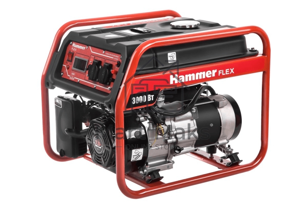 Бензоэлектростанция Hammer Flex GN3000 3КВт 220В 50Гц бак 15л непр.9ч
