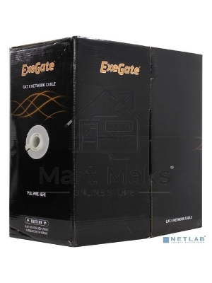 Кабель ExeGate FTP 4 пары кат.6 медь, 23AWG, экран, бухта 305м, серый, PVC