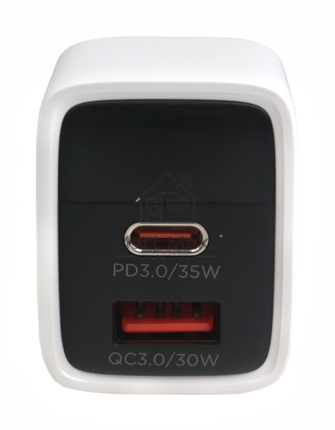 Зарядное устройство с дисплеем Cablexpert MP3A-PC-52, 35Вт GaN, QC3.0/PD3.0, 1хUSB, 1хType-C, белый, коробка