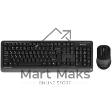 Комплект клавиатура+мышь A4Tech FStyler FG1010S беспроводной, USB, 2000 DPI, белый/серый