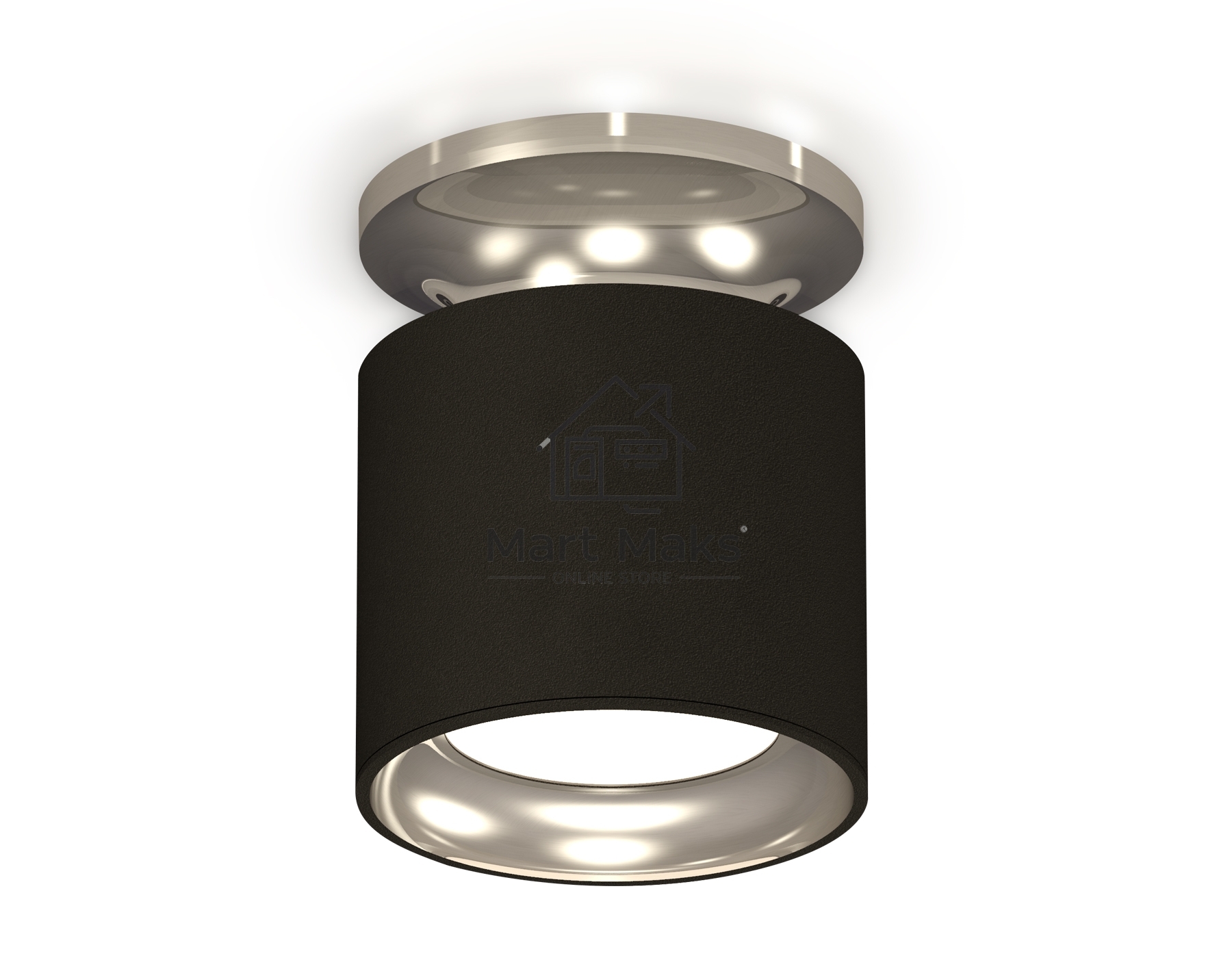 Светильник Ambrella Light XS7402080 SBK/PSL черный песок/серебро полированное MR16 GU5.3 (N7927, C7402, N7023)