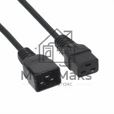 Кабель питания для UPC Gembird/Cablexpert, 1.5м, С19 - C20, 16А, черный, с заземлением