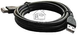 Кабель Gembird PRO CCF-USB2-AMAF-10 USB 2.0 3.0м AM/AF позол.конт., фер.кол., пакет