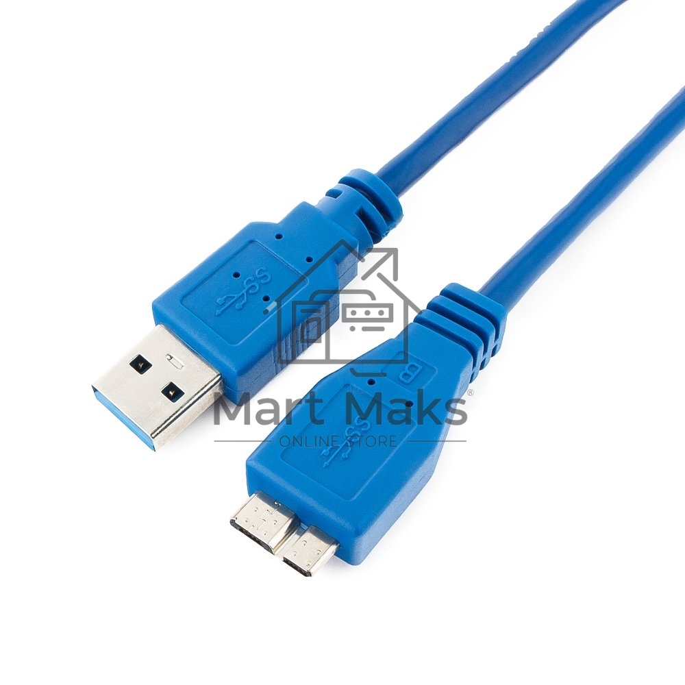Кабель Gembird/Cablexpert CCP-mUSB3-AMBM-1 USB 3.0 Pro, AM/microBM 9P, 30см, экран, синий, пакет