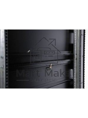 Шкаф серверный ПРОФ напольный 48U (600x1200) дверь перфор. 2 шт., черный, в сборе