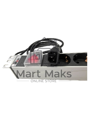 Блок розеток Rem-10 с выкл., 12 IEC 60320 C13, 10 A, алюм., 19