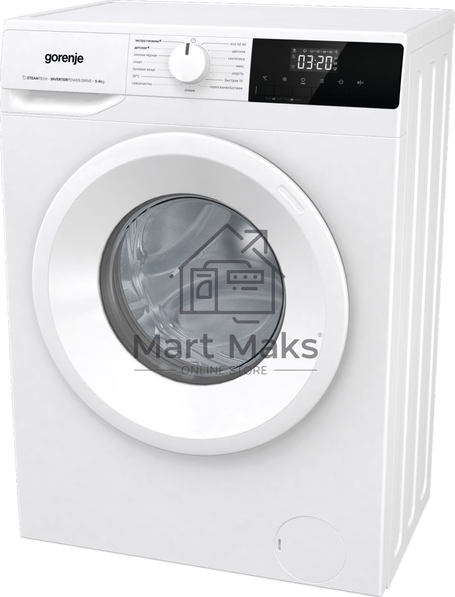 Стиральная машина Gorenje W1NHPI60SCS белый, загрузка фронтальная 6 кг, 1000 об/мин., класс: А