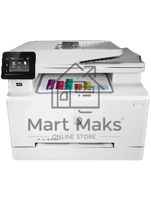 МФУ лазерное HP Color LaserJet Pro M283fdw (7KW75A), A4, цветной, печ. до 21 стр/мин., скан. до 26 стр/мин. (ч/б) 22 стр/мин. (цвет), 600 x 600 dpi (печать) 300x300dpi (скан), USB, RJ-45, Wi-Fi, Air Print, Mopria