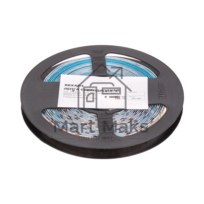 Лента светодиодная 12В, SMD2835, 19,2Вт/м, 240 LED/м, 4000K, 10мм, 5м,IP20 Rexant
