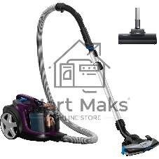 Пылесос Philips FC9734/01 фиолетовый, 470/2100 Вт, уборка сухая, пылесборник контейнер 2 л
