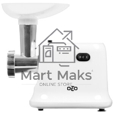 Мясорубка электрическая OLTO HM-080 белый, 1800 Вт, 1.5 кг/мин, реверс, защита от перегрузки, насадки - 4