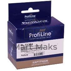 Картридж струйный ProfiLine PL-T1304 для принтеров Epson Stylus SX525WD/SX535WD/SX620/Office B42WD/BX525/BX535/BX625FWD/BX635FWD/BX925/BX935/WorkForce 525/630/3010/3520DWF/3530/3540/7015/7515/7525 с чернилами Yellow 10,1 мл