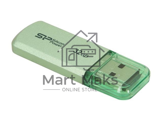 Флешка USB R/W Silicon Power R/W 32Gb Helios 101 SP032GBUF2101V1N USB2.0 зеленый