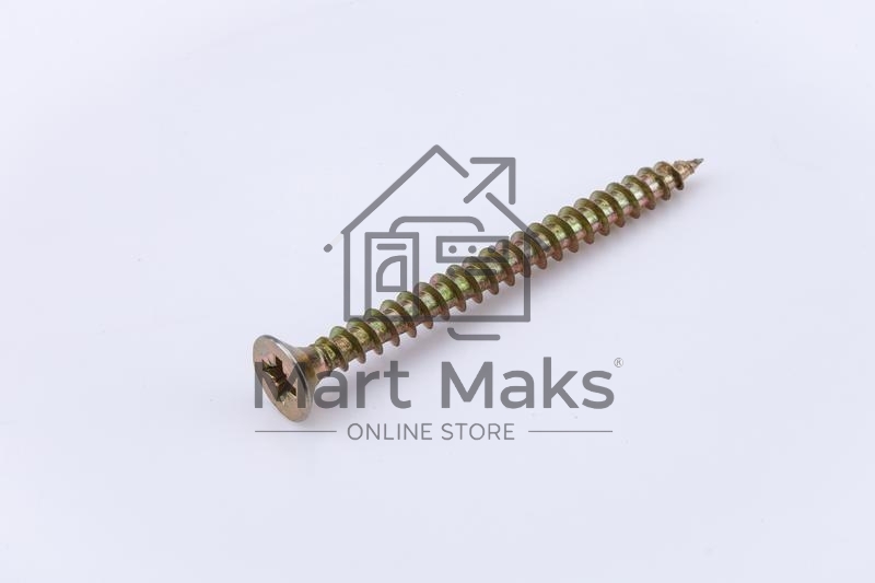 Саморез универсальный 4.0х50 желт. цинк (уп.200шт) коробка СТРОЙМЕТИЗ UTORM2140695