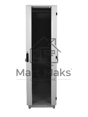 Шкаф телеком. напольный 42U (600x1000) дверь стекло (ШТК-М-42.6.10-1ААА) (3 коробки)