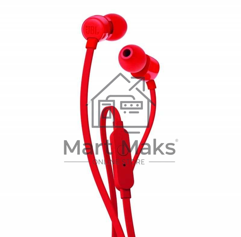 Наушники-гарнитура JBL T110 красный