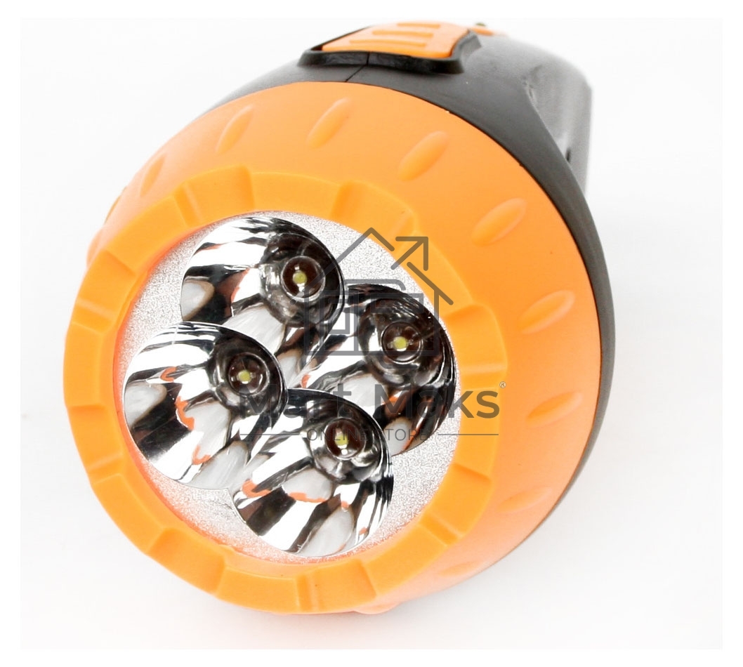 Фонарь LED 3804 (аккум 220В черн/жел. 4 LED; SLA пласт. короб) Ultraflash 9215