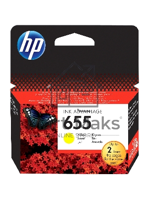 Картридж струйный HP 655 CZ112AE желтый для HP DJ IA 3525/4615/4625/5525/6525 (600стр.)