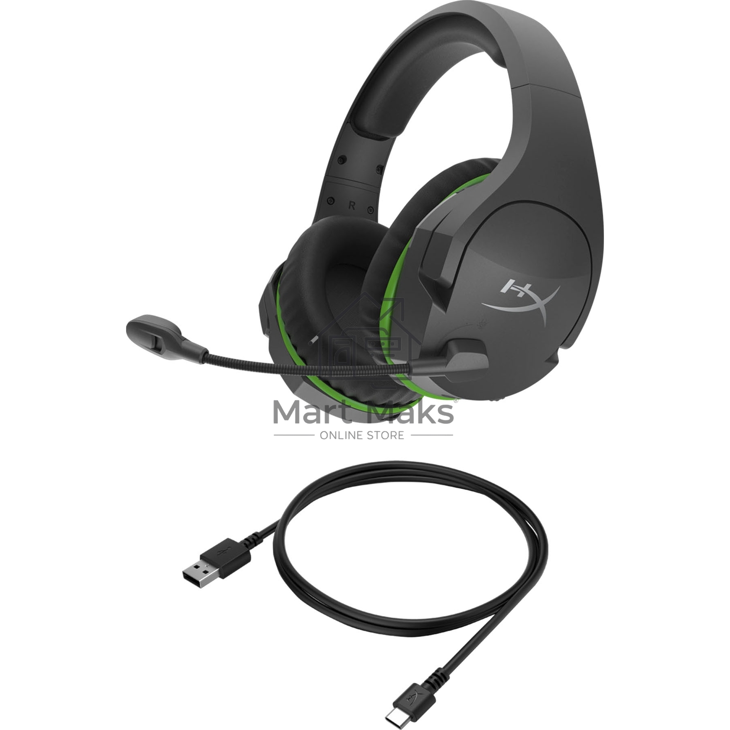 Игровые наушники чёрно-серые ASUS TUF Gaming H3 WL (2.4 ГГц, 7.1 виртуально, 50мм, неодимовые магниты, 32 Ом, 20~20000 Гц, микрофон, USB-C, PC, Mac, PS4, Nintendo Switch, Xbox One, 90YH02ZG-B3UA00)