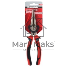 Длинногубцы Matrix NICKEL 17168 200 мм, прямые никелированные, двухкомпонентные рукоятки