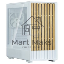 Компьютерный корпус Zalman P10 NAMU, MATX, белый, WINDOW, FRONT COVER WALNUT, 2x3.5