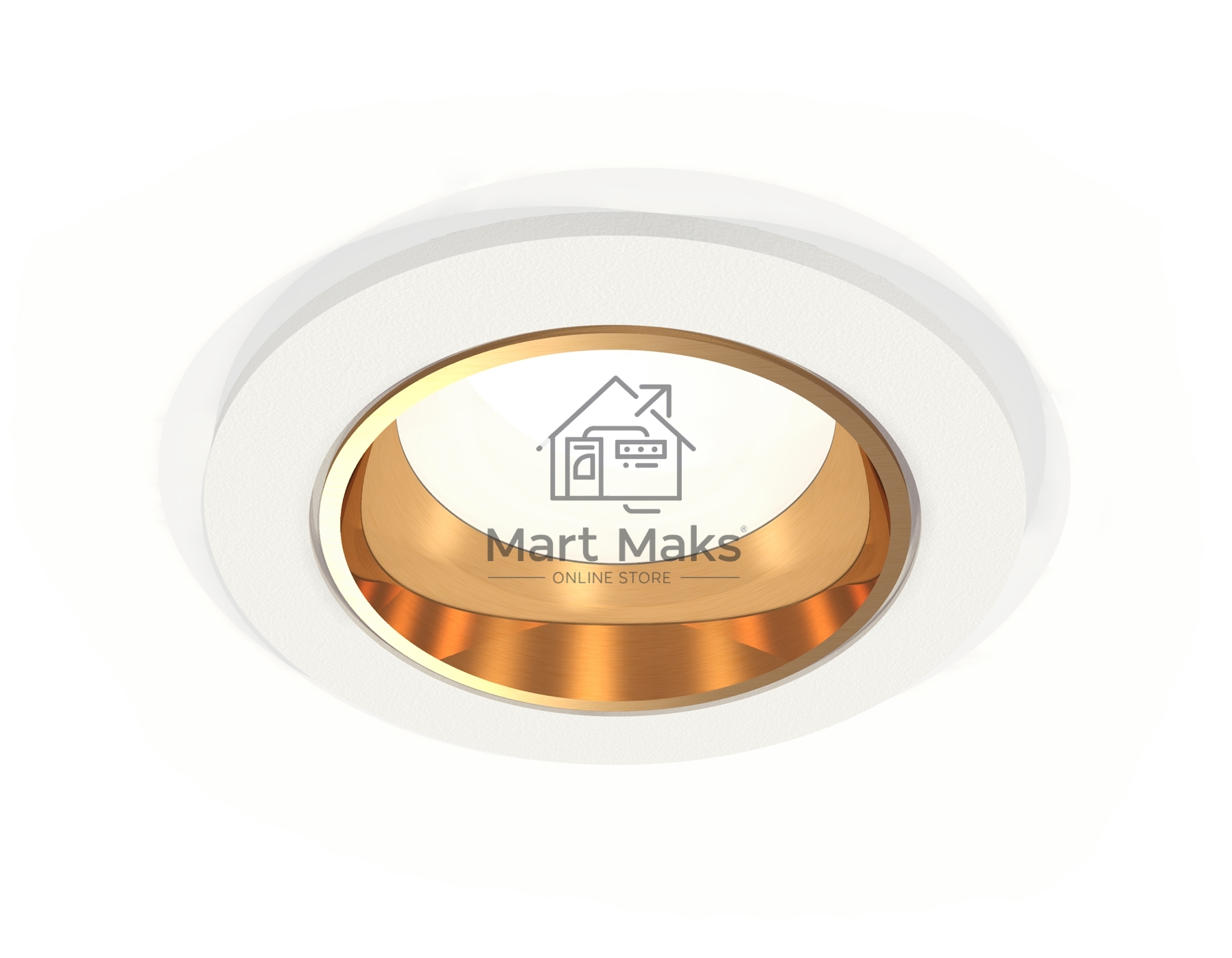 Комплект встраиваемого светильника Ambrella light XC6512004 SWH/PYG белый песок/золото желтое полированное MR16 GU5.3 (C6512, N6113)