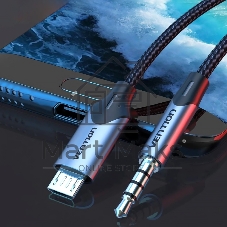 Кабель Vention USB Micro B M/Jack 3,5 mm M - 2 м