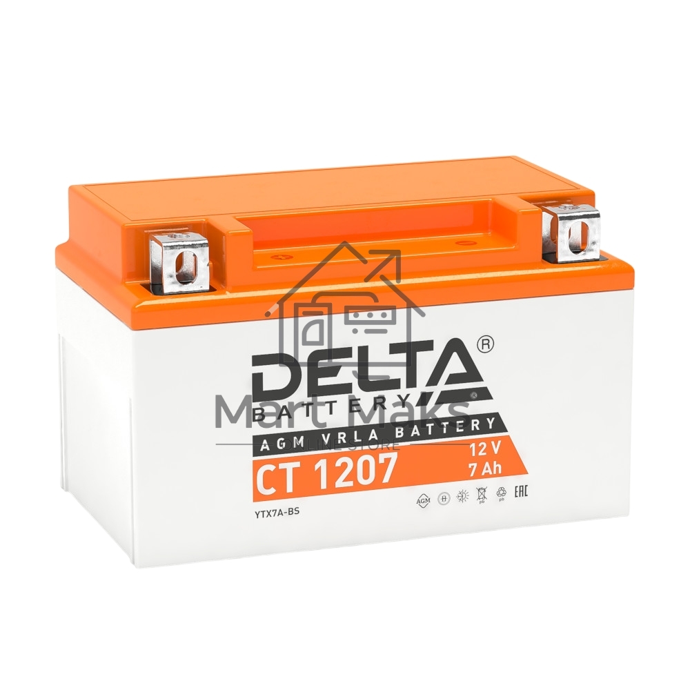 Стартерная акк. батарея Delta CT 1207