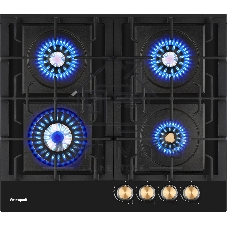 Газовая варочная панель Weissgauff HGG 641 BV Volcano Burner Nano Matt Glass