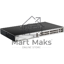 Коммутатор D-Link DGS-3130-30TS/A1A, 24×1 Гбит/с + 2×10 Гбит/с + 4×10 Гбит/с SFP+, управляемый