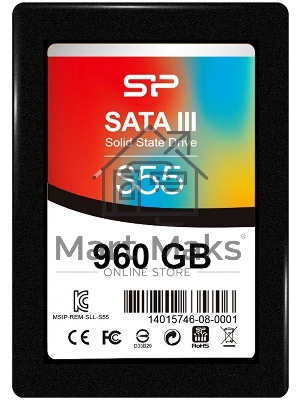 Накопитель SSD SiliconPower Slim S55, 960Gb, SATA, 2.5