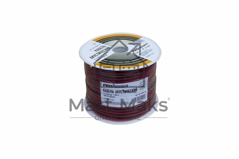 Кабель акустический 2х1 мм² красно-черный (бухта 100 м) 01-6105-6 Proconnect